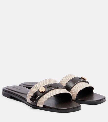 Mules Romy en toile et cuir - Tory Burch - Modalova