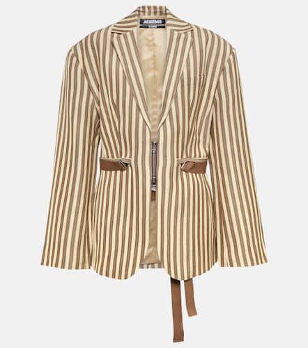 Blazer Filu rayé en soie mélangée - Jacquemus - Modalova