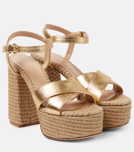 Sandales à plateforme en cuir métallisé - Gianvito Rossi - Modalova