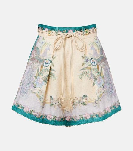 Short Indra en lin imprimé - Zimmermann - Modalova