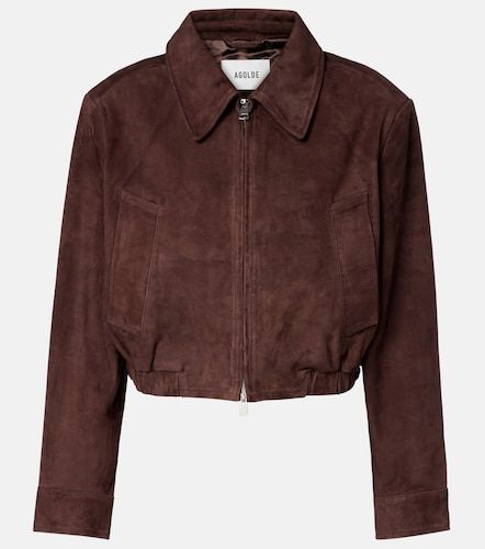 Veste Nahla raccourci en daim - Agolde - Modalova