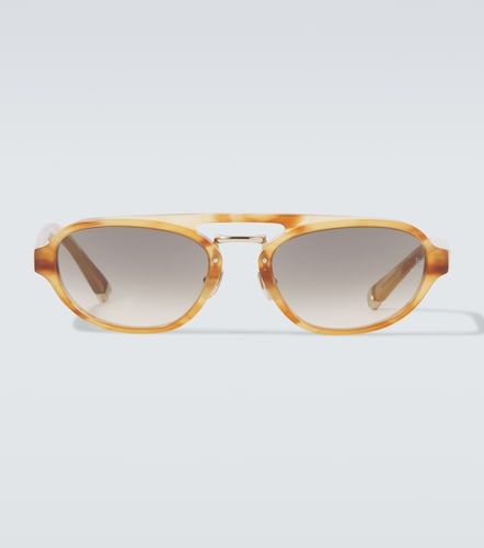 Lunettes de soleil browline effet écaille - Brunello Cucinelli - Modalova