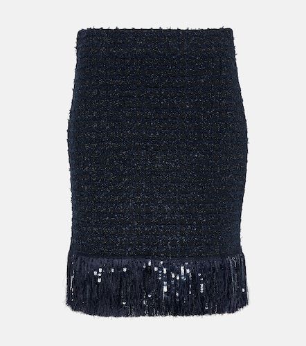 Mini-jupe en tweed de laine mélangée - Oscar de la Renta - Modalova