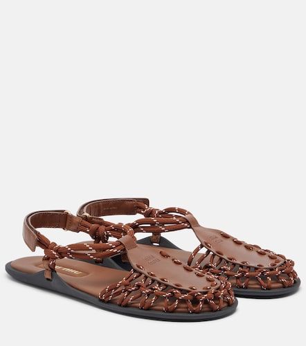 Sandales à finitions en cuir - Miu Miu - Modalova