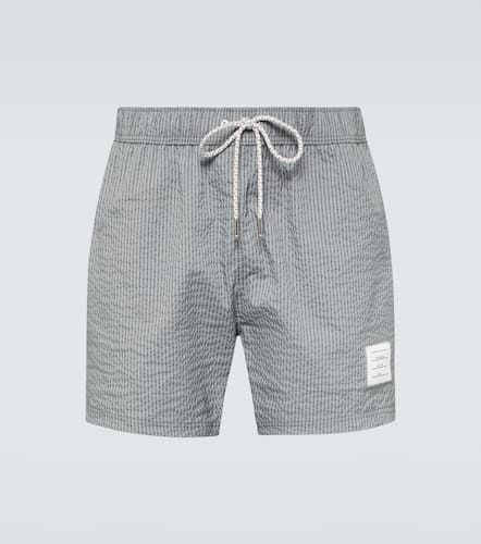 Short de bain en seersucker - Thom Browne - Modalova