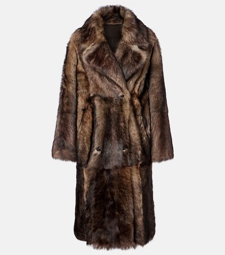 Manteau réversible en shearling et cuir - Yves Salomon - Modalova