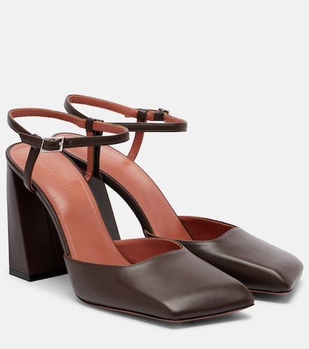 Escarpins Charlotte 95 en cuir - Amina Muaddi - Modalova