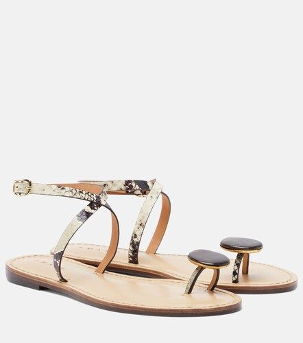 Sandales Kigali en cuir façon serpent - Amanu - Modalova