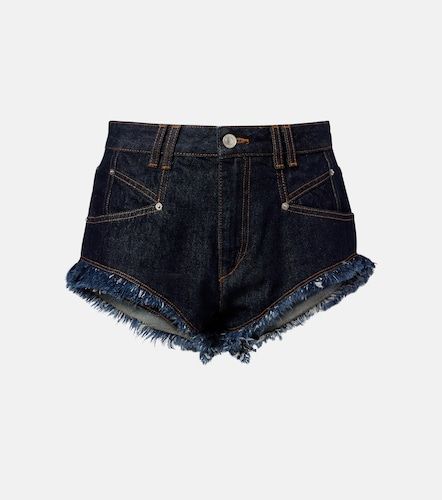 Short Eneidala à taille haute en jean - Isabel Marant - Modalova