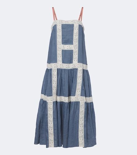 Robe longue Mazarine en ramie et dentelle - Veronica Beard - Modalova