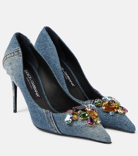 Escarpins en jean à cristaux - Dolce&Gabbana - Modalova