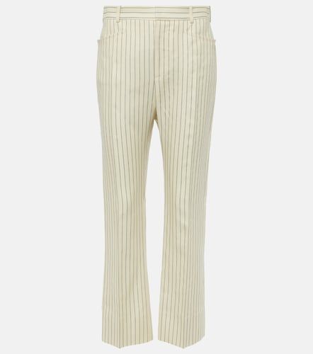 Pantalon droit Wallis en laine et soie mélangées à rayures - Tom Ford - Modalova