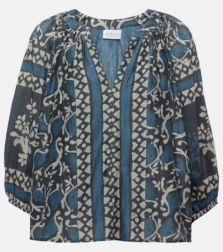 Blouse Dayana en coton et soie à imprimé - Velvet - Modalova