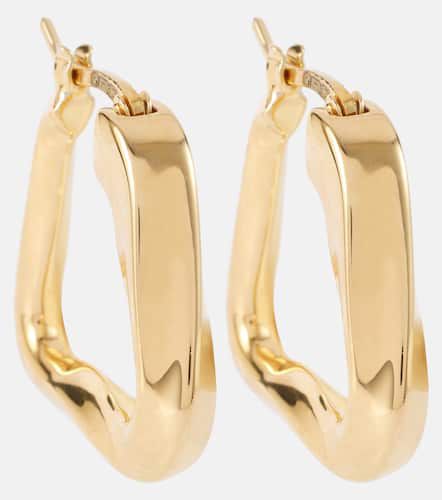 Boucles d'oreilles Twist Triangle en argent plaqué or 18 ct - Bottega Veneta - Modalova