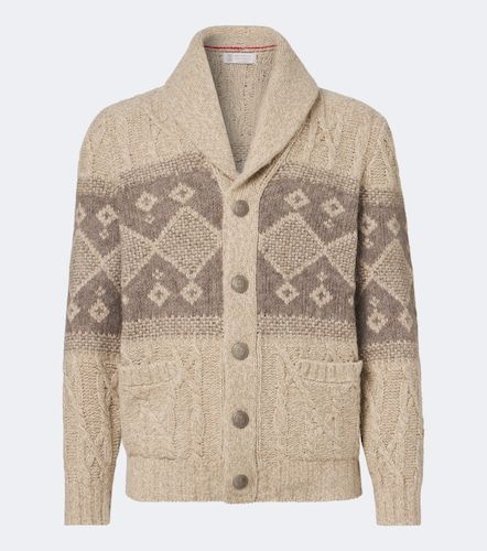 Cardigan en laine, soie et cachemire - Brunello Cucinelli - Modalova