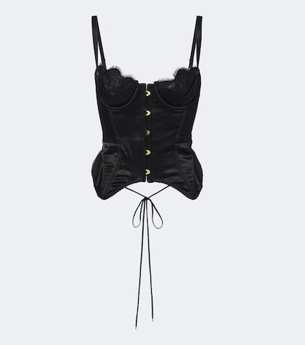 Top bustier Samya en satin et dentelle - Maria Lucia Hohan - Modalova
