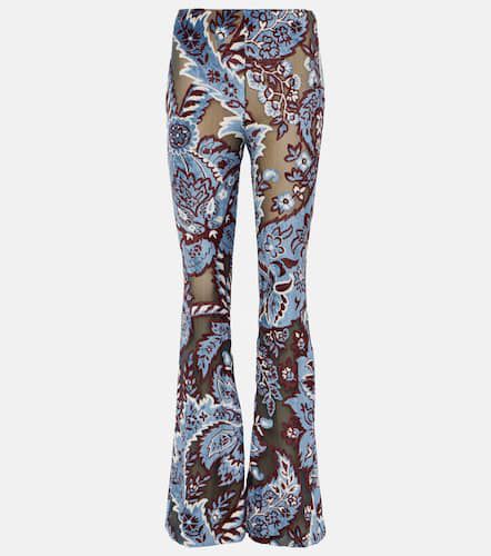 Pantalon évasé en velours à fleurs - Etro - Modalova