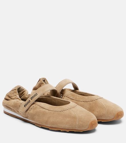 Miu Miu Ballerines Plume en daim - Miu Miu - Modalova