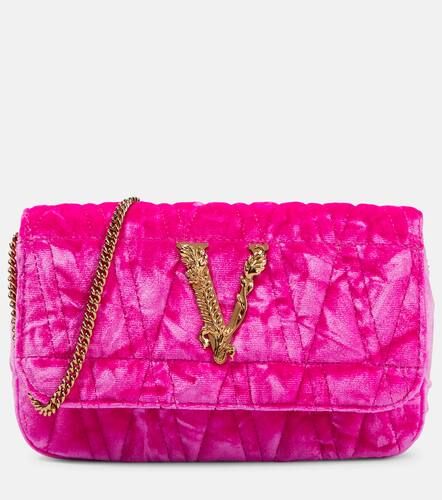Sac à bandoulière Virtus Mini en velours - Versace - Modalova