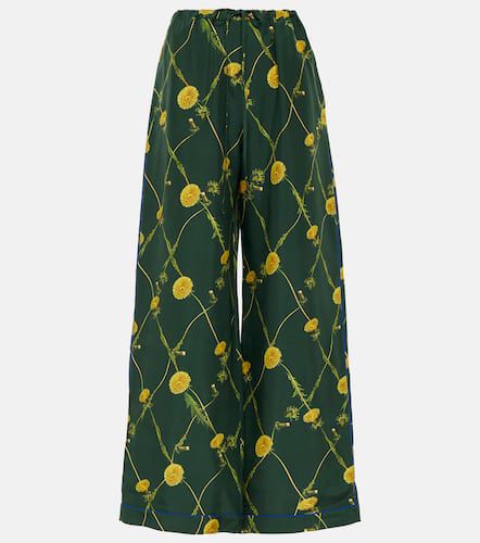Pantalon de pyjama en soie à fleurs - Burberry - Modalova