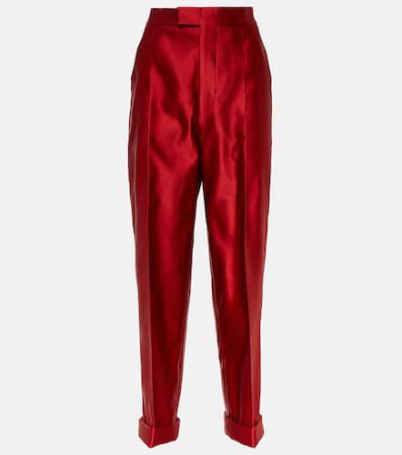 Pantalon tapered en satin de soie - Tom Ford - Modalova