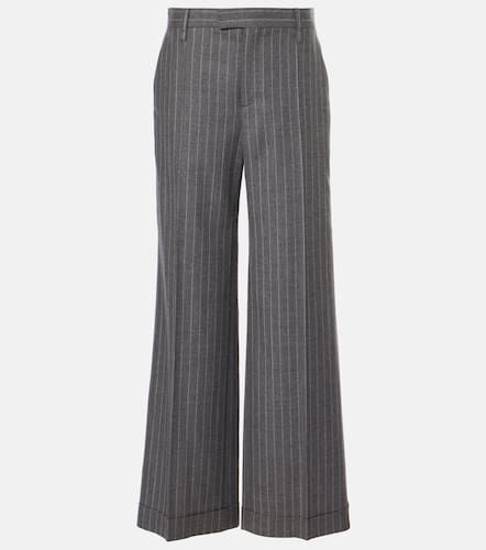 Pantalon ample rayé en laine vierge - Brunello Cucinelli - Modalova