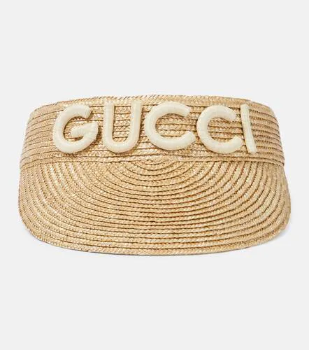 Visière Stella en paille à logo - Gucci - Modalova