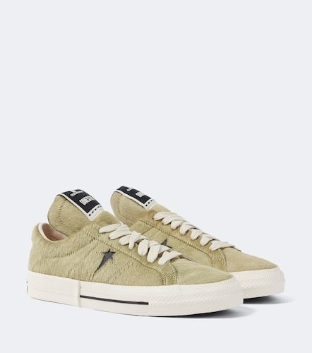 X Converse – Baskets en cuir façon poulain - Rick Owens - Modalova