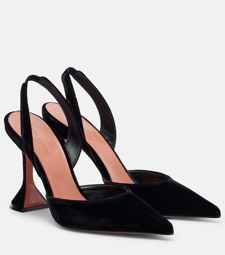 Escarpins slingback Holli 95 en velours - Amina Muaddi - Modalova