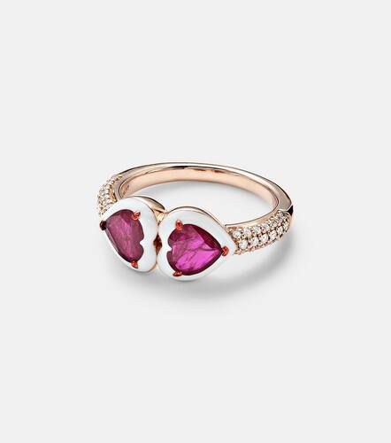 Bague en or 18 ct, rubis et diamants - Kamyen - Modalova