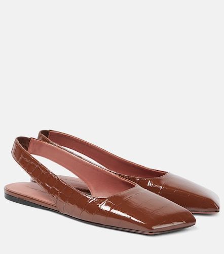 Ballerines slingback Ane en cuir verni - Amina Muaddi - Modalova
