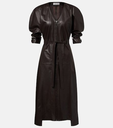 Victoria Beckham Robe midi en cuir - Victoria Beckham - Modalova