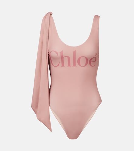 Chloé Maillot de bain noué à logo - Chloe - Modalova