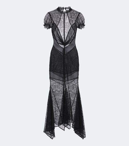 Robe midi asymétrique en dentelle - The Attico - Modalova