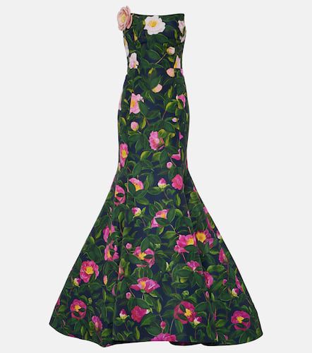 Robe longue à fleurs - Oscar de la Renta - Modalova