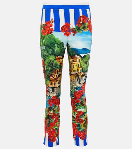 Pantalon Portofino imprimé en soie mélangée - Dolce&Gabbana - Modalova