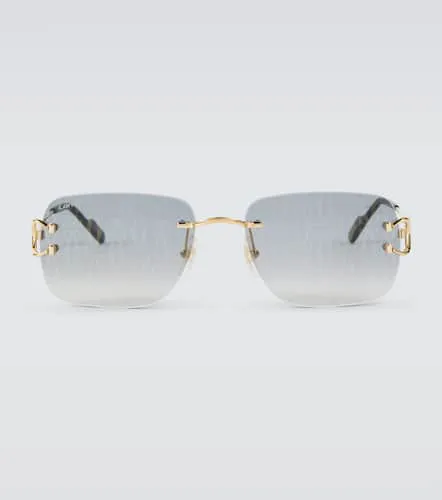 Lunettes de soleil rectangulaires - Cartier Eyewear Collection - Modalova
