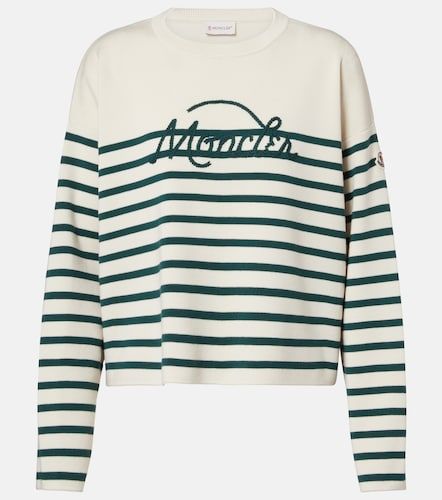 Pull en laine vierge à rayures - Moncler - Modalova