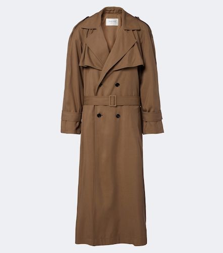 Trench oversize à boutonnière croisée - Saint Laurent - Modalova