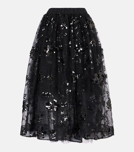 Jupe midi en tulle à sequins - Simone Rocha - Modalova