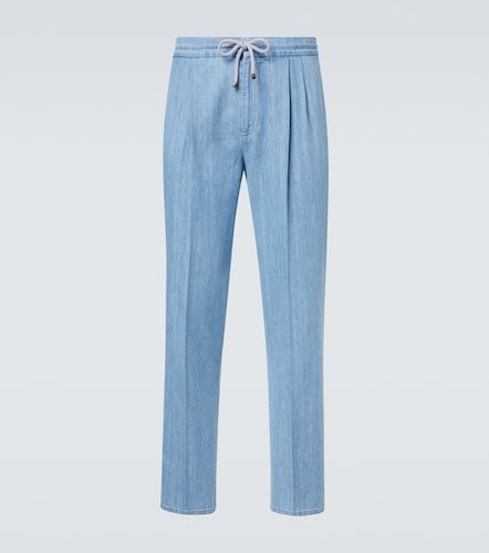 Pantalon droit en coton - Brunello Cucinelli - Modalova