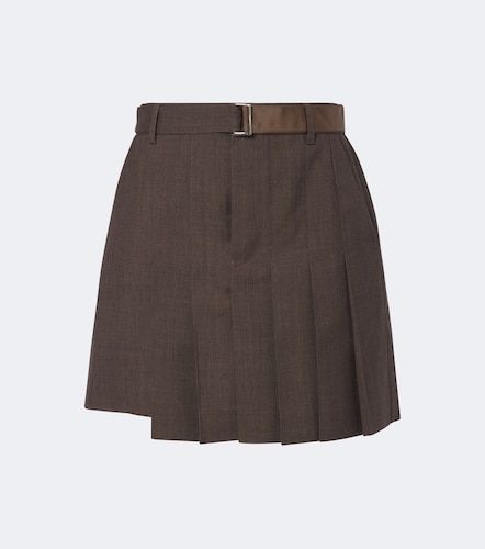 Jupe-short asymétrique en laine - Sacai - Modalova