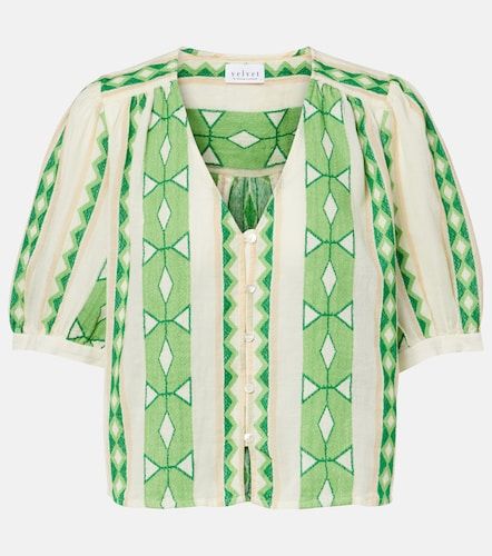Blouse Marissa en jacquard de coton - Velvet - Modalova