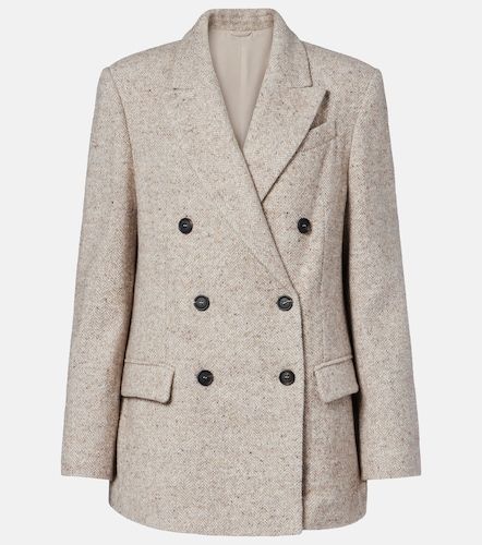 Blazer en laine et soie mélangées - Brunello Cucinelli - Modalova