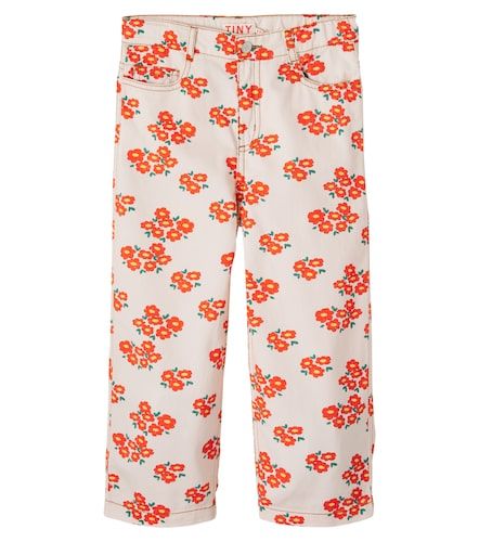 Jean droit Blossoms en sergé de coton - Tinycottons - Modalova