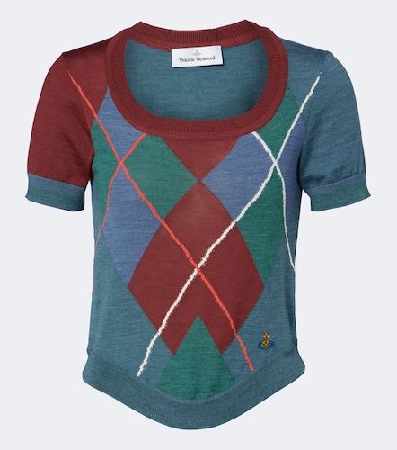 Pull en laine et coton à motif argyle - Vivienne Westwood - Modalova