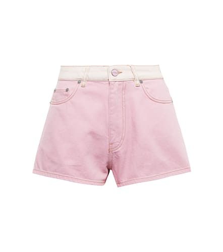 Ganni Short à taille haute en jean - Ganni - Modalova