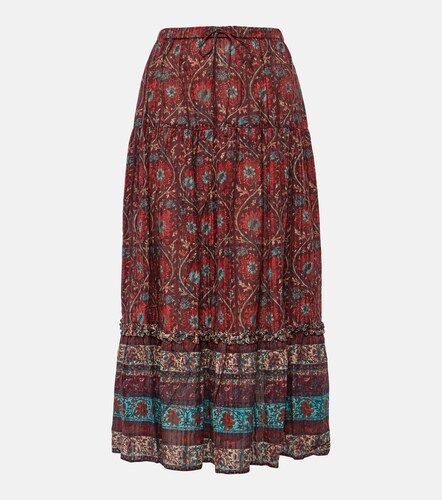 Jupe midi Paige en coton mélangé imprimée - Ulla Johnson - Modalova