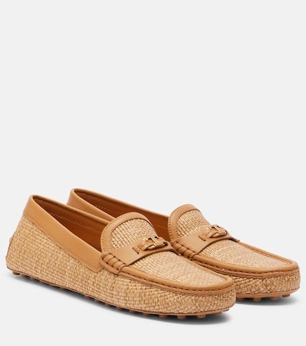 Mocassins Gommino en raphia et cuir - Tod's - Modalova