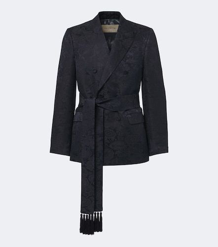 Blazer en lin et soie à fleurs - Valentino - Modalova